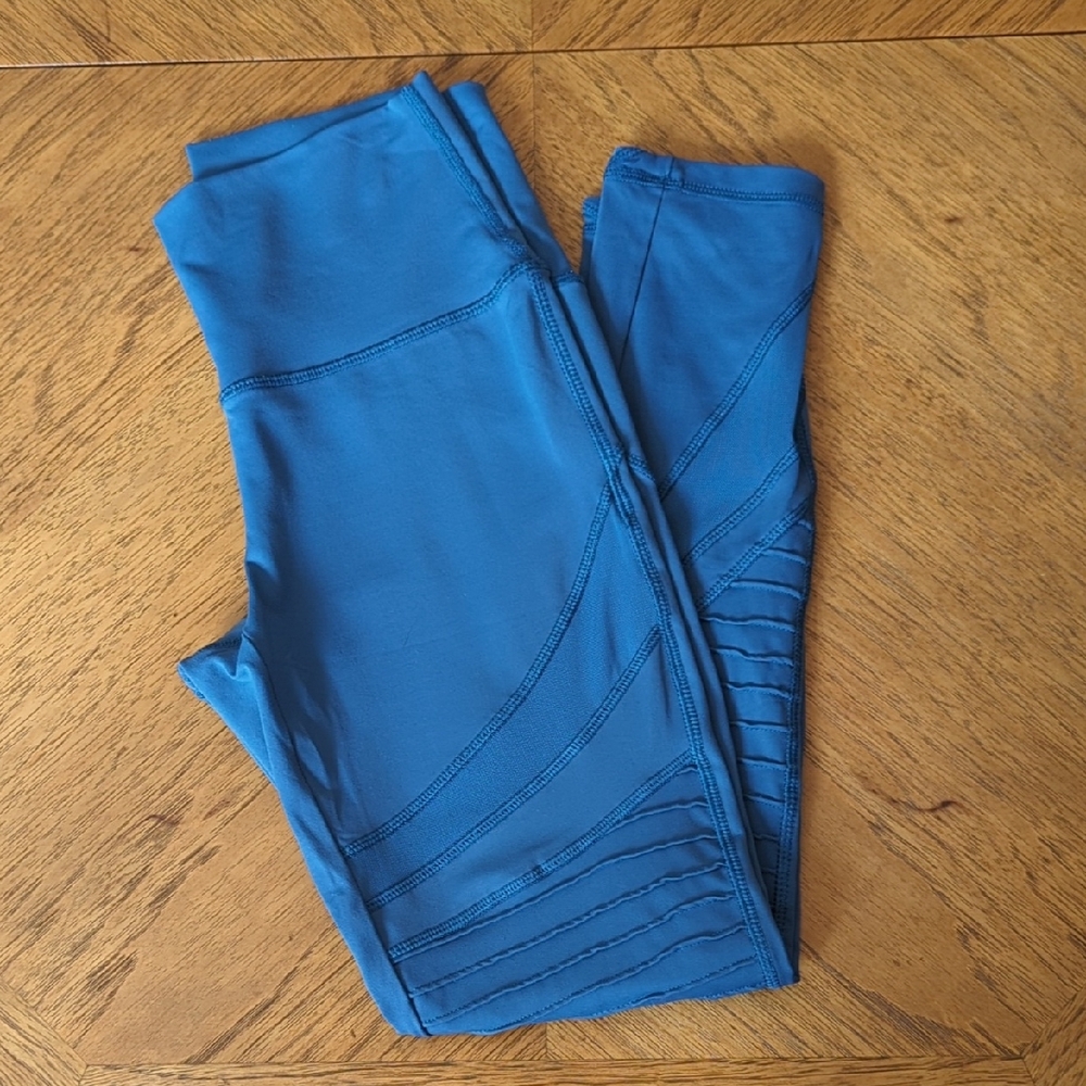 Aerie Chill Play Move Dusty Blue Moto Leggings
